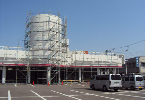 外壁塗装前の仮設工事